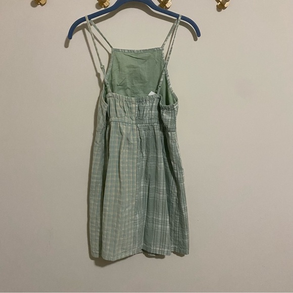 NWT American Eagle Mint Green Plaid Mini Dress Small - Picture 5 of 8